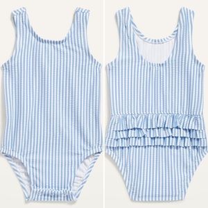 Old Navy baby girl seersucker swimsuit 3-6M
